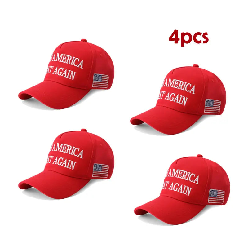 Patriotic Embroidered USA Flag Baseball Cap - Adjustable Cotton Hat for Men, Hand Wash Only, Ideal for Patriotic Gatherings, Parades, Events & Everyday Wear