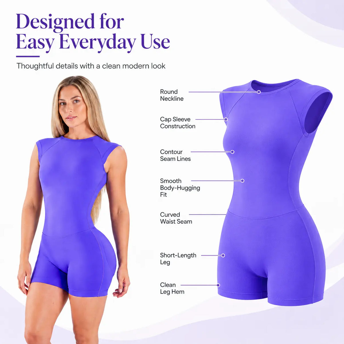 Women's High-Stretch Sleeveless Crew Neck Athletic Bodysuit with Tummy Control and Butt Lifting Features for Gym and Pilates
