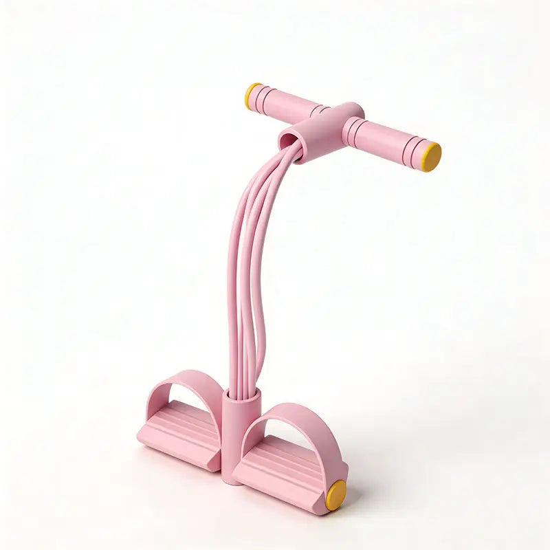 Heavy-Duty Multi-Functional Pedal Resistance Abdominal Crunch Fitness Equipment for Leg and Core Workouts - Portable Home Gym with Non-Slip Foot Pedal and Resistance Bands