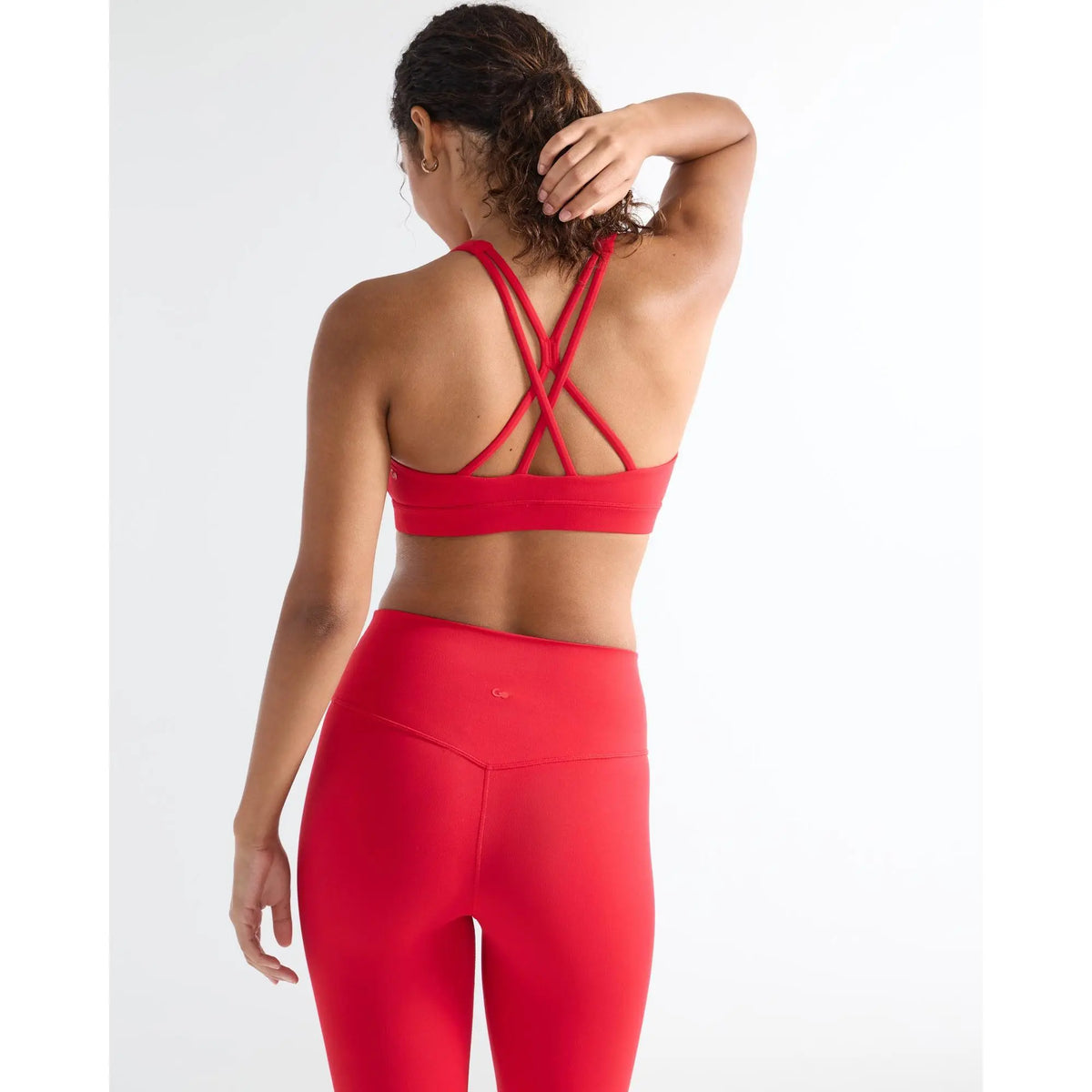 SOLBRACE U-Neck Cross Back Sports Bra - Removable Padded, Soft, High Stretch, Lightweight, Breathable Strappy Workout Tank Top for Yoga and Daily Wear