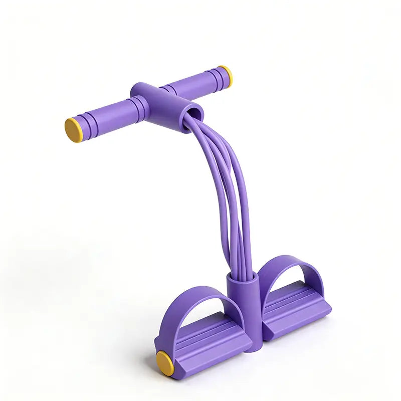 Heavy-Duty Multi-Functional Pedal Resistance Abdominal Crunch Fitness Equipment for Leg and Core Workouts - Portable Home Gym with Non-Slip Foot Pedal and Resistance Bands