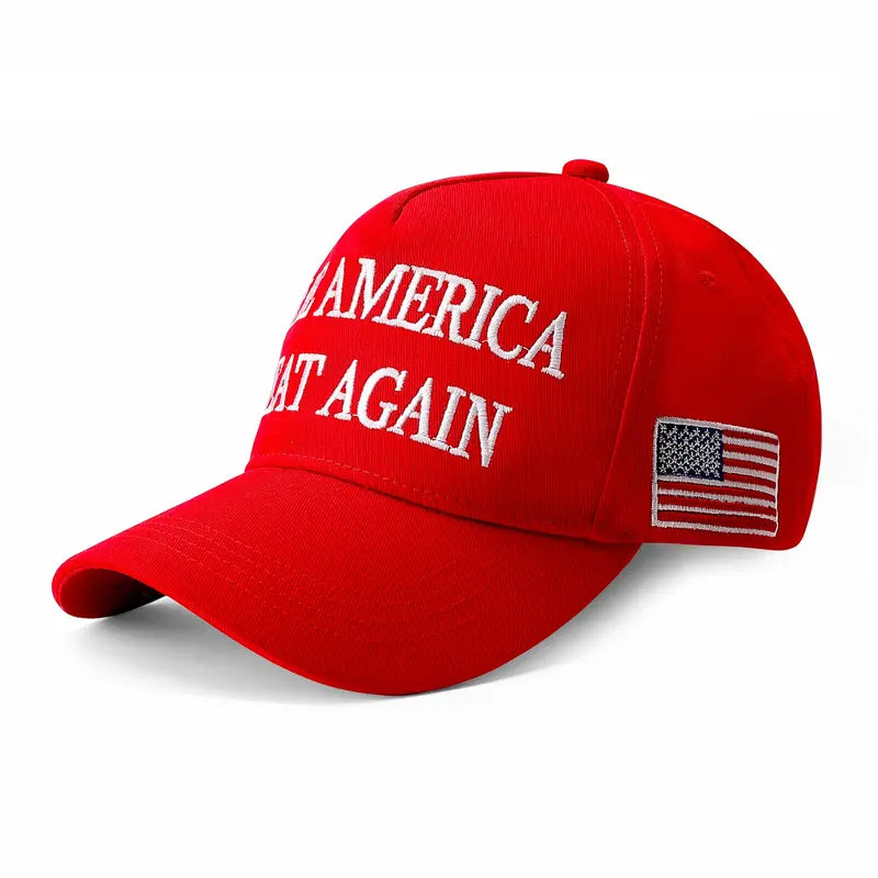 Patriotic Embroidered USA Flag Baseball Cap - Adjustable Cotton Hat for Men, Hand Wash Only, Ideal for Patriotic Gatherings, Parades, Events & Everyday Wear