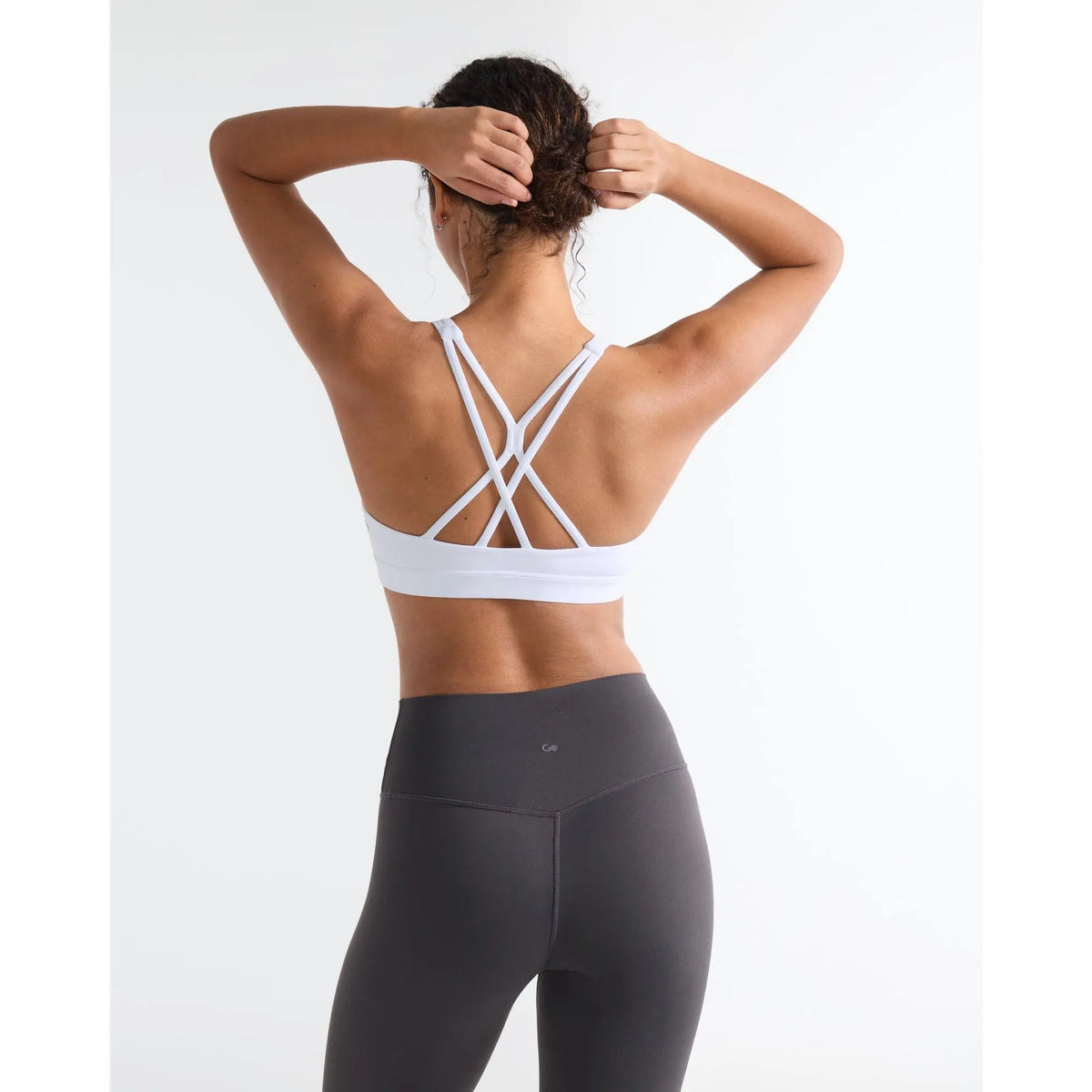 SOLBRACE U-Neck Cross Back Sports Bra - Removable Padded, Soft, High Stretch, Lightweight, Breathable Strappy Workout Tank Top for Yoga and Daily Wear