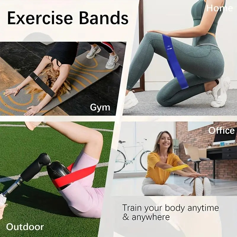 Resistance Band Set, 1- or 5-Count Yoga Pilates Elastic Bands, Fitness Stretch Bands for Leg and Arm Strength Training, Exercise Equipment for Home Gym, Home Workout Gear, Valentine'S Day Gift
