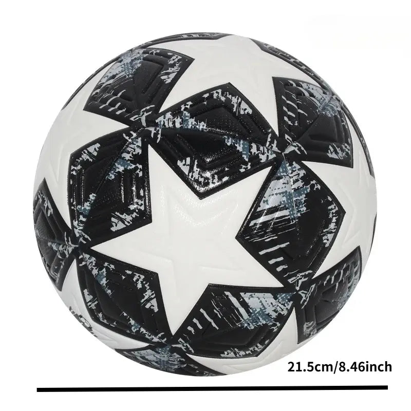 Size 5 Soccer Ball for Training and Matches, Thermal-Bonded Seamless Construction, Durable PU Leather, Machine-Stitched Design for Indoor and Outdoor Use, Perfect Gift for Soccer Enthusiasts