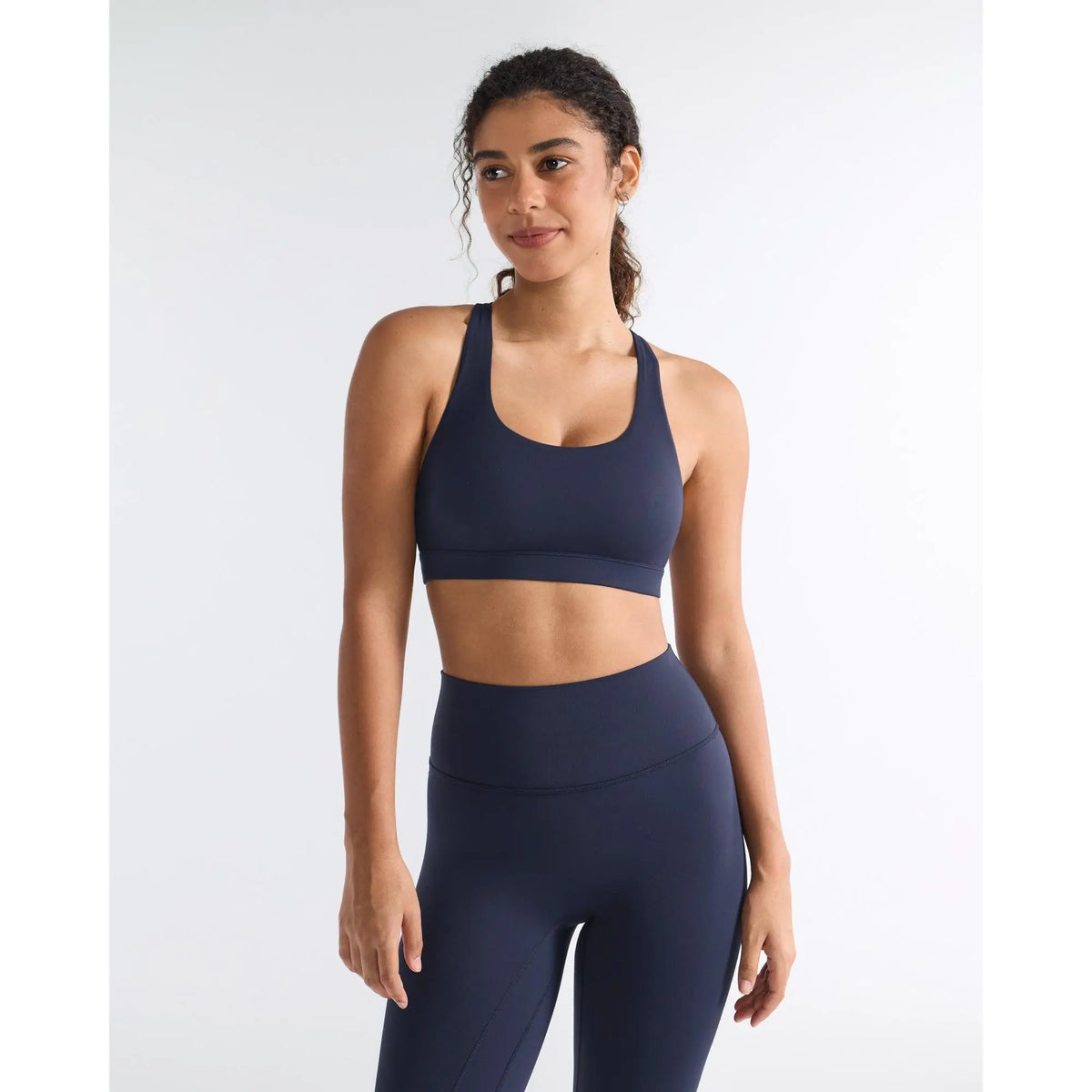 SOLBRACE U-Neck Cross Back Sports Bra - Removable Padded, Soft, High Stretch, Lightweight, Breathable Strappy Workout Tank Top for Yoga and Daily Wear