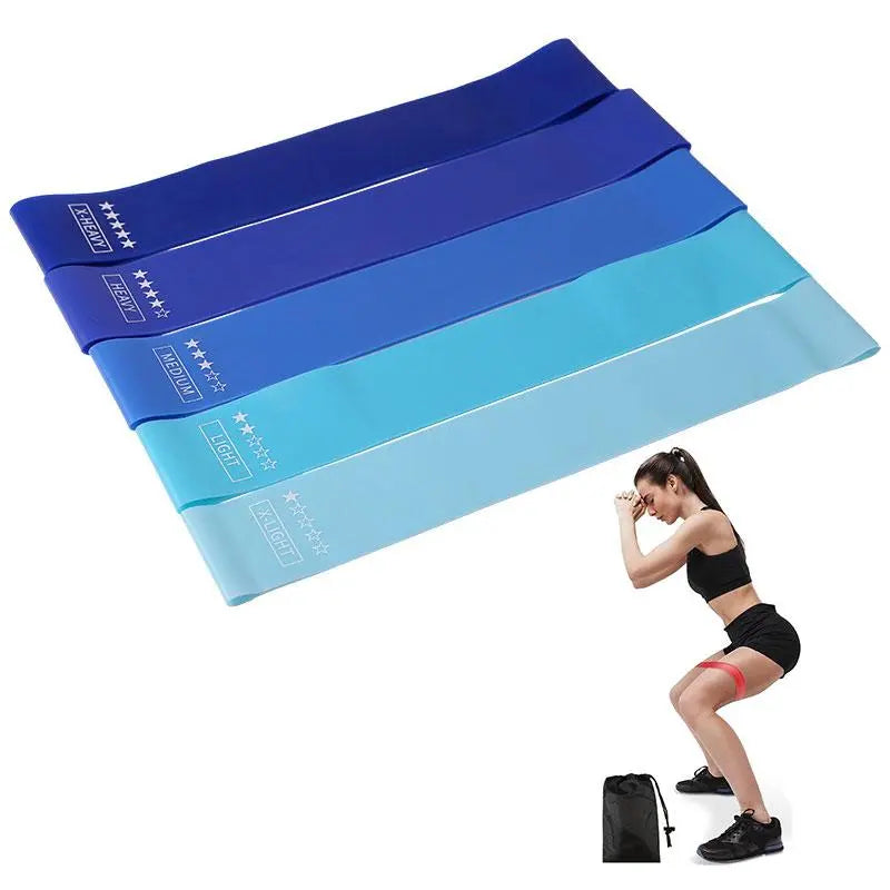 Resistance Band Set, 1- or 5-Count Yoga Pilates Elastic Bands, Fitness Stretch Bands for Leg and Arm Strength Training, Exercise Equipment for Home Gym, Home Workout Gear, Valentine'S Day Gift