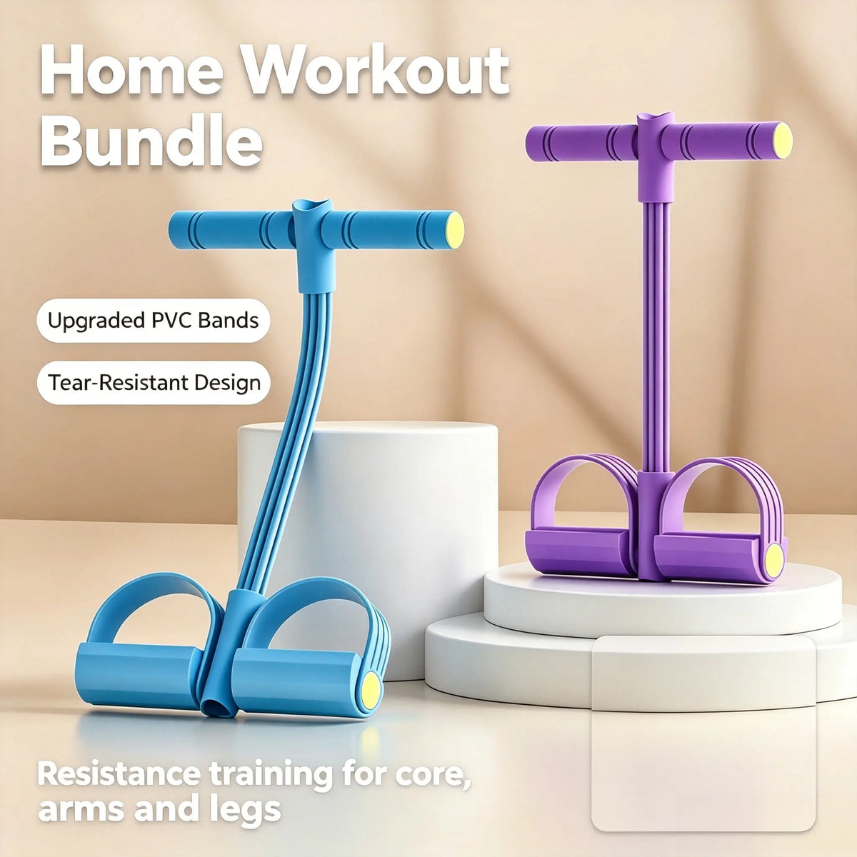 Adjustable Foam Non-Slip Resistance Band for Core and Lower Body Workouts - Portable Strength Training Equipment for Squat Challenges