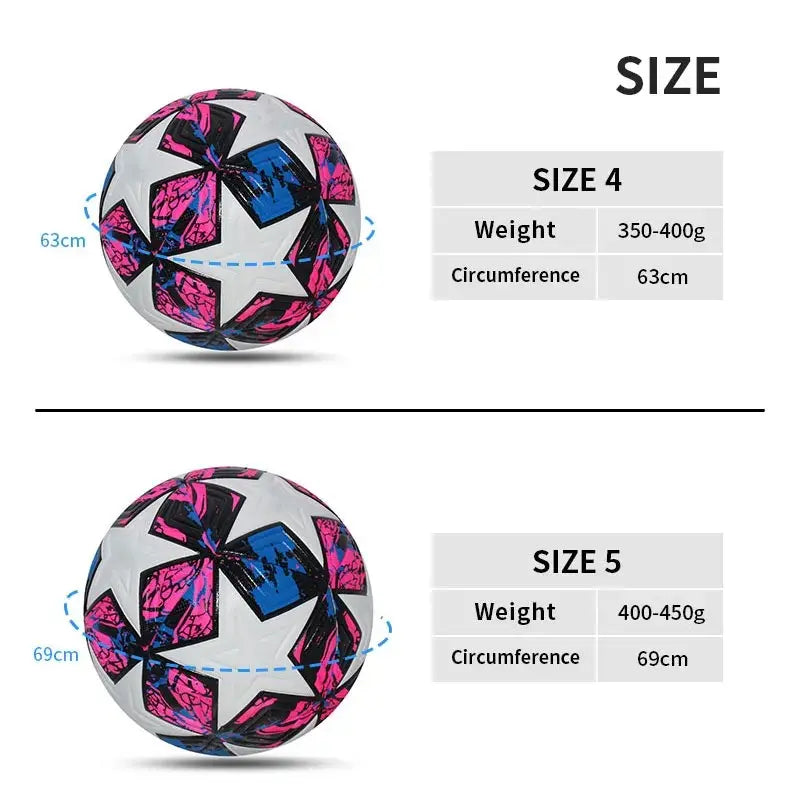 Size 5 Soccer Ball for Training and Matches, Thermal-Bonded Seamless Construction, Durable PU Leather, Machine-Stitched Design for Indoor and Outdoor Use, Perfect Gift for Soccer Enthusiasts