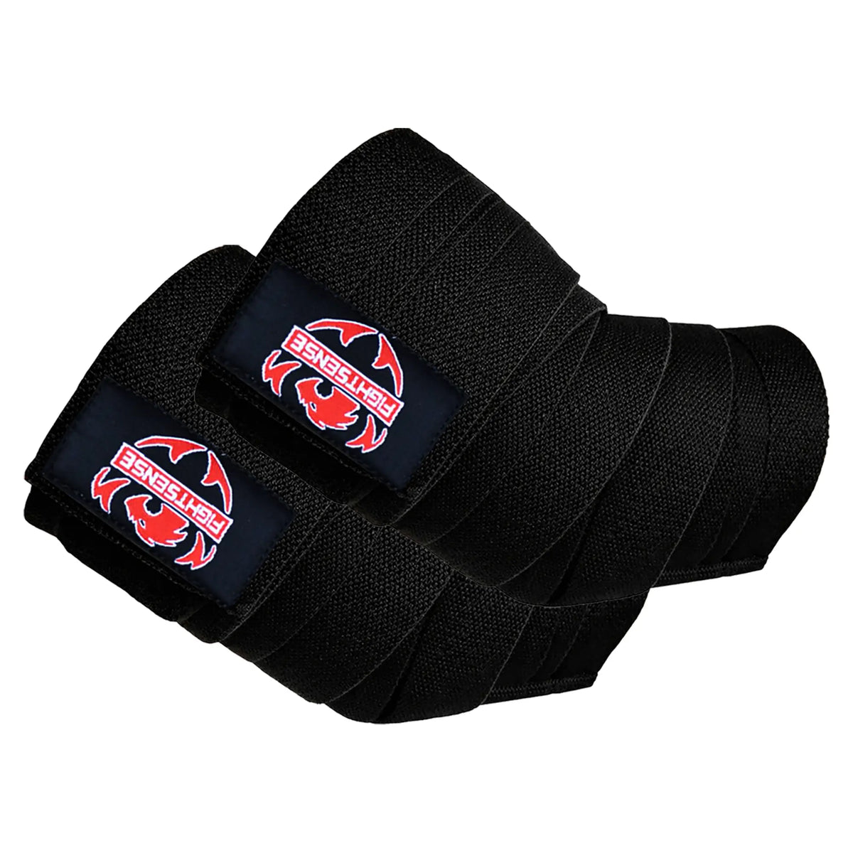 FIGHTSENSE Adjustable Weightlifting Elbow Wraps (1 Pair) – 40” Heavy Duty Compression Straps for Powerlifting, Gym Support, and Strength Training