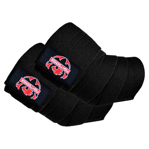 FIGHTSENSE Adjustable Weightlifting Elbow Wraps (1 Pair) – 40” Heavy Duty Compression Straps for Powerlifting, Gym Support, and Strength Training