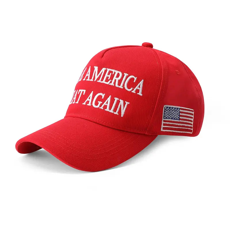 Patriotic Embroidered USA Flag Baseball Cap - Adjustable Cotton Hat for Men, Hand Wash Only, Ideal for Patriotic Gatherings, Parades, Events & Everyday Wear