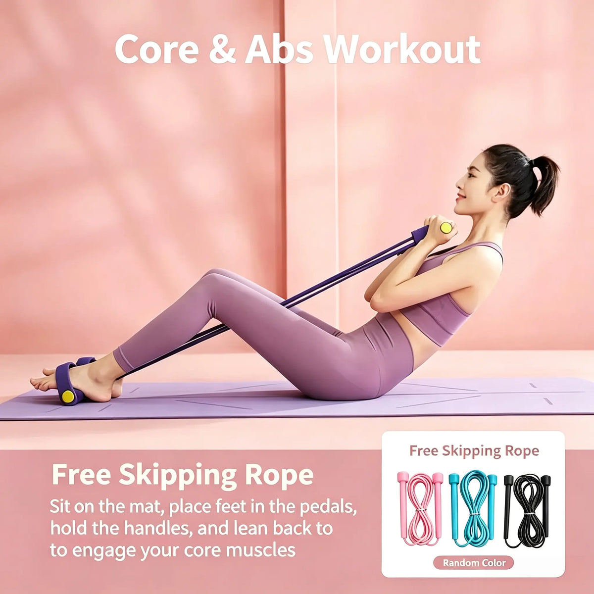 Adjustable Foam Non-Slip Resistance Band for Core and Lower Body Workouts - Portable Strength Training Equipment for Squat Challenges