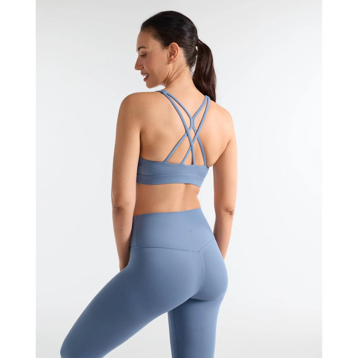 SOLBRACE U-Neck Cross Back Sports Bra - Removable Padded, Soft, High Stretch, Lightweight, Breathable Strappy Workout Tank Top for Yoga and Daily Wear